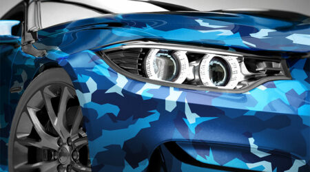 Camouflage Autofolie in blau von Soldera